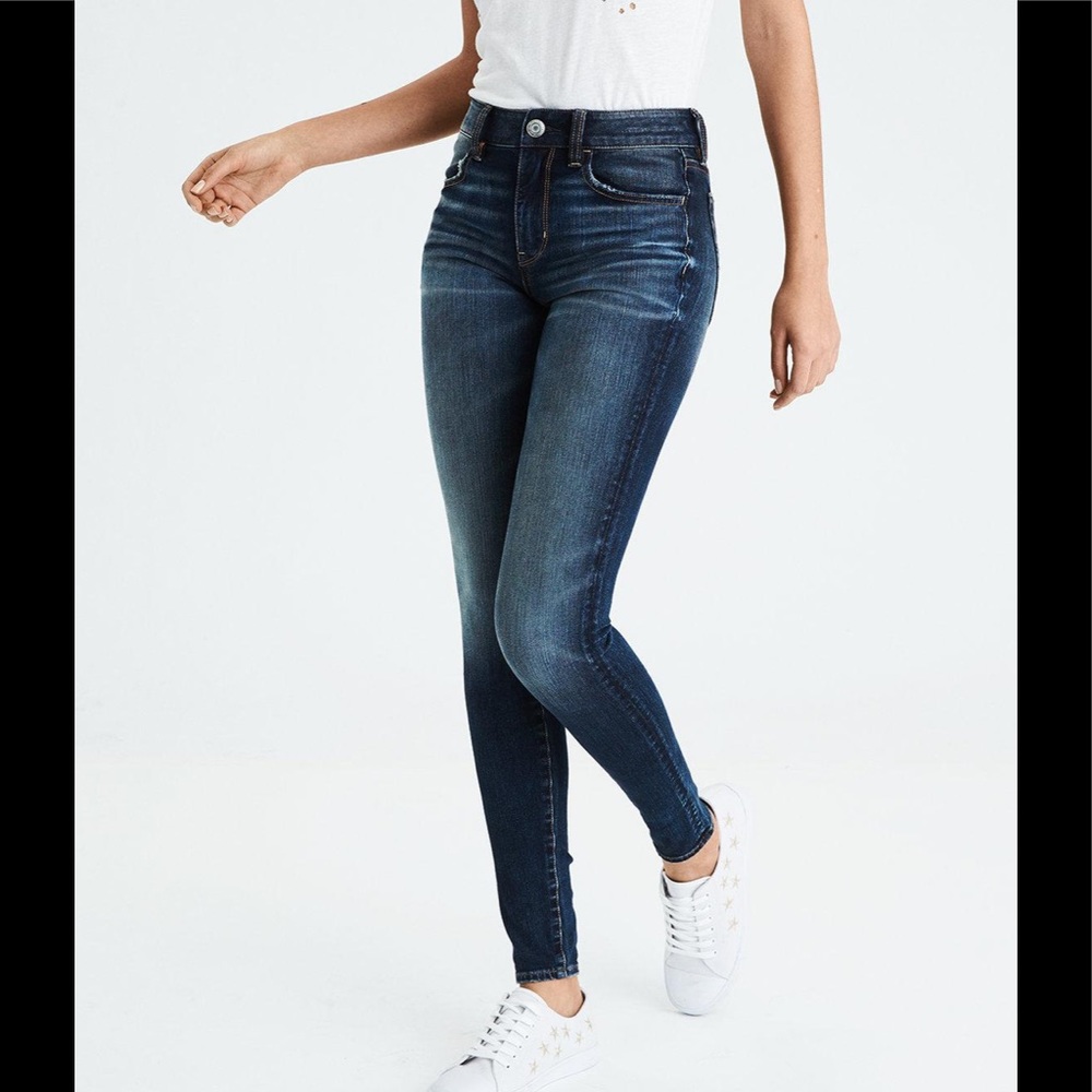 American Eagle Dark Wash High Rise Jeggings
